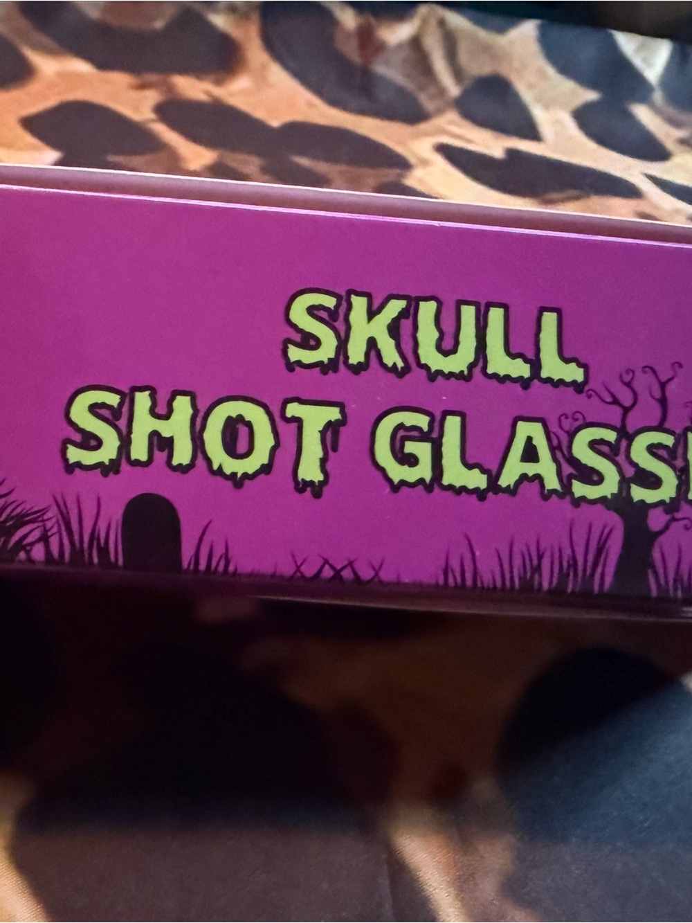 Skull Plastic Shot Glasses - New in box- set of 4 multi color